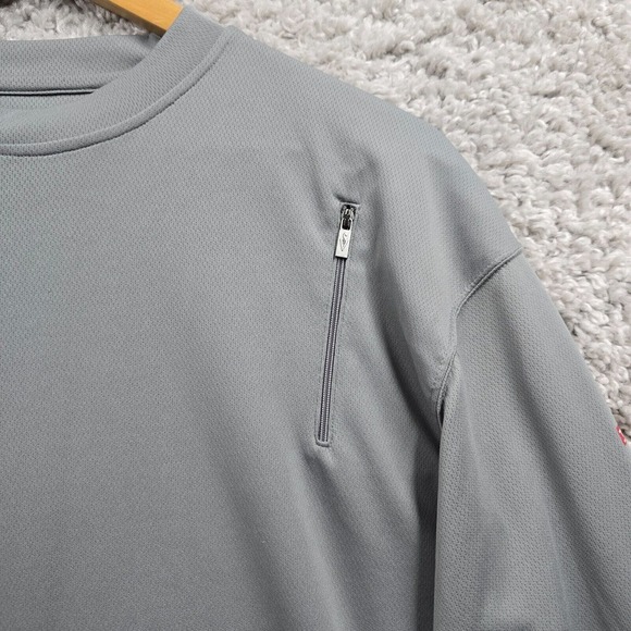 Scottevest Mens Tech Long Sleeve Pullover Shirt Size L Gray Travel Utility - Picture 3 of 14